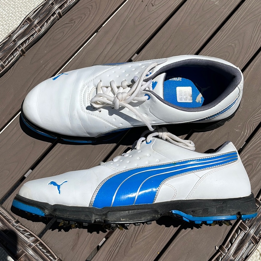 Size 11 mens puma golf shoes WORN ONCE.